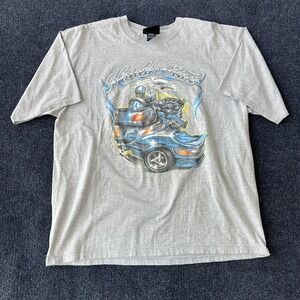 Vintage Y2K American Biker Shirt Mens XL Haulin Class Motorcycle Graphic Tee